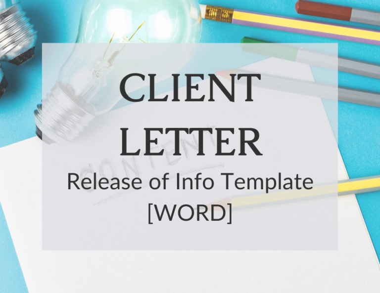 Read more about the article Release of Info Letter Template