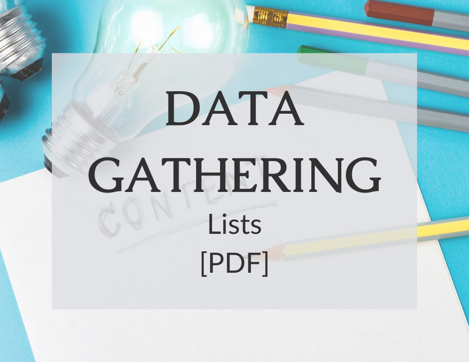 Read more about the article Data Gathering Lists – PDF