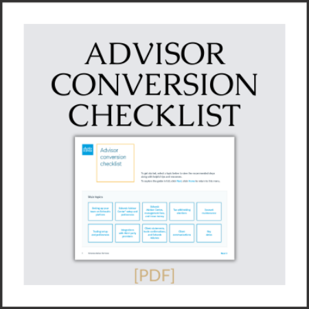 Advisor Conversion Checklist